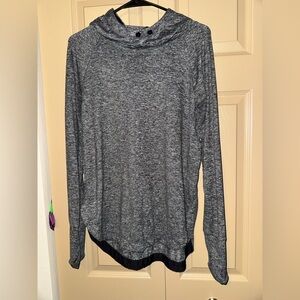 Athleta Gray Space Dye Uptempo Hoodie